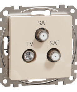 Schneider Sedna Design TV-SAT-SAT τερματική 4DB Μπεζ – SDD112481S