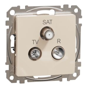 Schneider Sedna Design TV-R-SAT διέλευσης 10DB Μπεζ – SDD112488