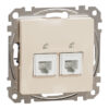 Schneider Sedna Design πρίζα τηλεφώνου 2Xπρίζα RJ11 Μπεζ – SDD112492