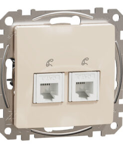 Schneider Sedna Design πρίζα τηλεφώνου 2Xπρίζα RJ11 Μπεζ – SDD112492