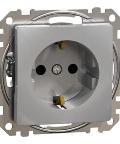 Schneider Sedna Design πρίζα σούκο ασφαλείας (2Π+Γ) Αλουμίνιο – SDD113022