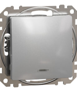 Schneider Sedna Design απλός διακόπτης με λυχνία προσανατολισμού LED Αλουμίνιο – SDD113101L