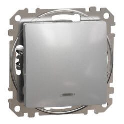 Schneider Sedna Design διακόπτης Α/Ρ με λυχνία προσανατολισμού Αλουμίνιο – SDD113106L