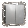 Schneider Sedna Design διπλός διακόπτης Α/Ρ Αλουμίνιο – SDD113108