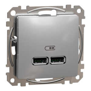 Schneider Sedna Design USB φορτιστής A+A 2,4A Αλουμίνιο – SDD113401