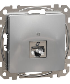 Schneider Sedna Design & Elements,  RJ45 πρίζα CAT6 STP Αλουμίνιο – SDD113461S