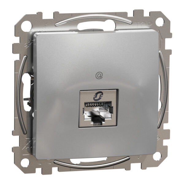 Schneider Sedna Design & Elements,  RJ45 πρίζα CAT6 STP Αλουμίνιο – SDD113461S