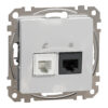 Schneider Sedna Design RJ45-RJ11 πρίζα CAT6 UTP Αλουμίνιο – SDD113468