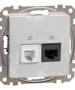 Schneider Sedna Design RJ45-RJ11 πρίζα CAT6 UTP Αλουμίνιο – SDD113468