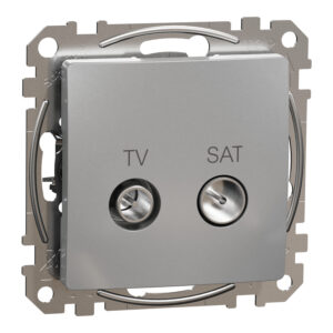 Schneider Sedna Design TV SAT πρίζα τερματική 4DB Αλουμίνιο – SDD113471S