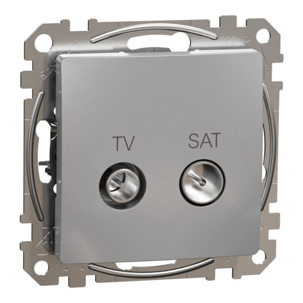 Schneider Sedna Design TV SAT πρίζα τερματική 4DB Αλουμίνιο – SDD113471S