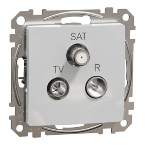 Schneider Sedna Design TV-R-SAT τερματική 4DB Αλουμίνιο – SDD113481