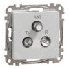 Schneider Sedna Design TV-R-SAT διέλευσης 7DB Αλουμίνιο – SDD113484