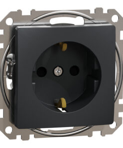 Schneider Sedna Design πρίζα σούκο ασφαλείας (2Π+Γ)  Ανθρακί – SDD114022