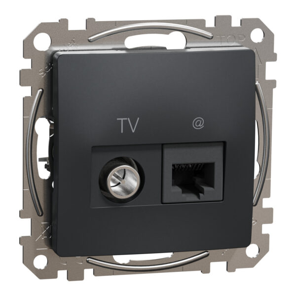 Schneider Sedna Design RJ45 CAT6 UTP – TV Ανθρακί – SDD114469T