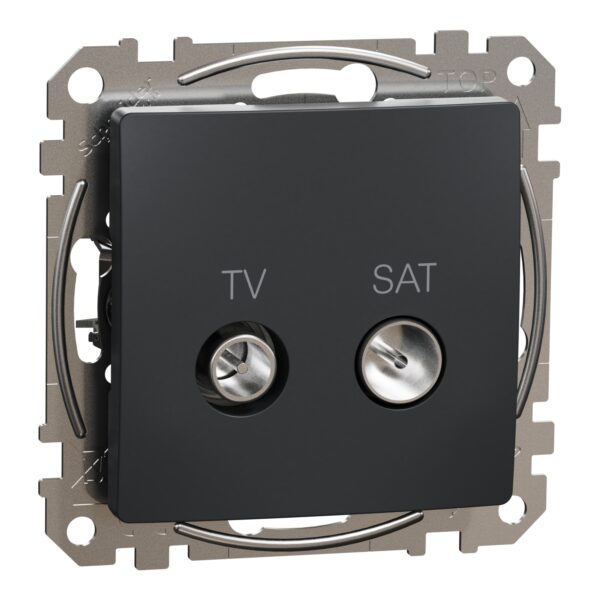 Schneider Sedna Design TV SAT πρίζα διέλευσης 10DB Ανθρακί – SDD114478S