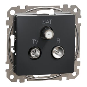 Schneider Sedna Design TV-R-SAT τερματική 4DB Ανθρακί – SDD114481