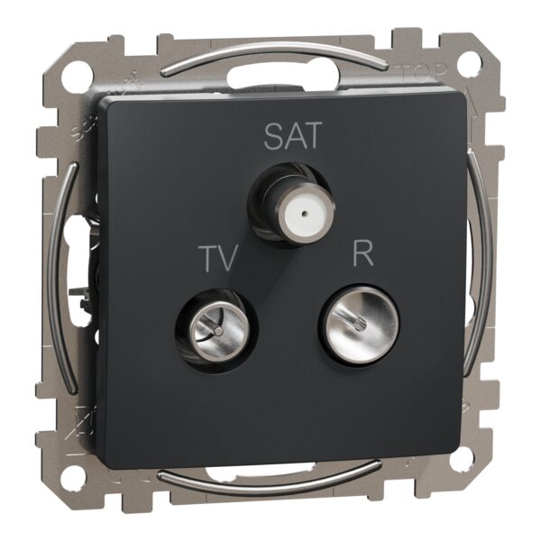 Schneider Sedna Design TV-R-SAT τερματική 4DB Ανθρακί – SDD114481