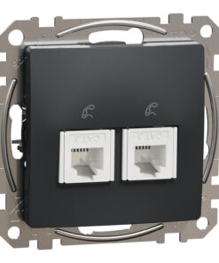 Schneider Sedna Design πρίζα τηλεφώνου 2Xπρίζα RJ11 Ανθρακί – SDD114492