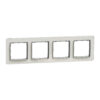 Schneider Sedna Design & Elements, πλαίσιο 4 θέσεων, glass clear – SDD360804