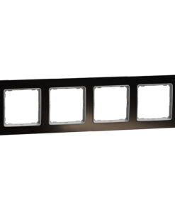 Schneider Sedna Design & Elements, πλαίσιο 4 θέσεων, glass dark – SDD361804