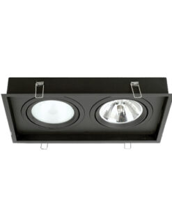 ΚΕΝΗ ΚΟΝΣΟΛΑ ΚΡΥΦΟΥ ΦΩΤΙΣΜΟΥ 2 ΘΕΣΕΩΝ ΜΕ ΕΠΙΛΟΓΗ ΣΠΟΤ AR111 ΜΑΥΡΗ ACA – SDLFCB2180A