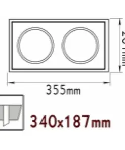 ΚΕΝΗ ΚΟΝΣΟΛΑ ΚΡΥΦΟΥ ΦΩΤΙΣΜΟΥ 2 ΘΕΣΕΩΝ ΜΕ ΕΠΙΛΟΓΗ ΣΠΟΤ AR111 ΜΑΥΡΗ ACA – SDLFCB2180A