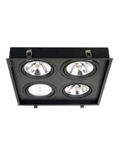 ΚΕΝΗ ΚΟΝΣΟΛΑ ΚΡΥΦΟΥ ΦΩΤΙΣΜΟΥ 4 ΘΕΣΕΩΝ ΜΑΥΡΗ ΜΕ ΕΠΙΛΟΓΗ ΣΠΟΤ AR111 ACA – SDLFCB4180A