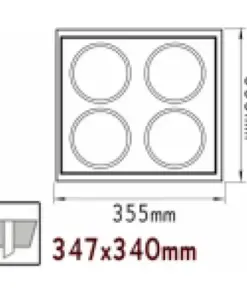 ΚΕΝΗ ΚΟΝΣΟΛΑ ΚΡΥΦΟΥ ΦΩΤΙΣΜΟΥ 4 ΘΕΣΕΩΝ ΜΑΥΡΗ ΜΕ ΕΠΙΛΟΓΗ ΣΠΟΤ AR111 ACA – SDLFCB4180A