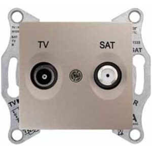 Sedna Πρίζα TV-SAT Τερματική 1dB Τιτάνιο SDN3401668