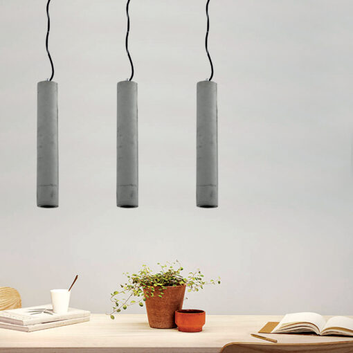 InLight Κρεμαστό φωτιστικό γκρι από τσιμέντο 1XE27 D:7cm (4435)