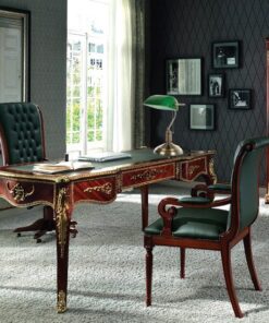 InLight Επιτραπέζιο φωτιστικό από οξυντέ μέταλλο και πράσινο γυαλί 1XE27 D:38cm (3431-BR)