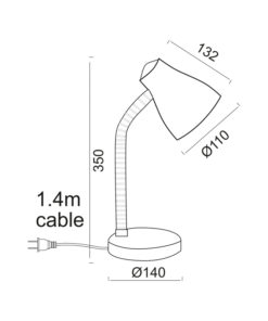 ΦΩΤΙΣΤΙΚΟ ΓΡΑΦΕΙΟΥ ΡΟΖ ΜΕ ΛΕΥΚΟ 1 Χ Ε27 YUPPIE ACA – SF1211P