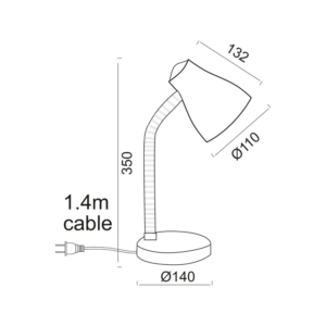 ΦΩΤΙΣΤΙΚΟ ΓΡΑΦΕΙΟΥ ΡΟΖ ΜΕ ΛΕΥΚΟ 1 Χ Ε27 YUPPIE ACA – SF1211P