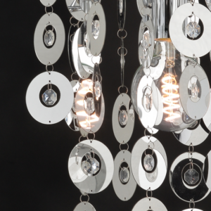 ACA DECOR   – Κρεμαστό Φωτιστικό 1ΧΕ27 Ακρυλικό+Χρώμιο Μέταλλο Φ30ΧΗ130cm