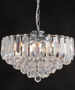 ACA DECOR – Κρεμαστό Φωτιστικό 3ΧΕ14 Ακρυλικό+Χρώμιο Μέταλλο Φ38,ΧΗ98cm – SF175323PC