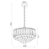 ACA DECOR   – Κρεμαστό Φωτιστικό 3ΧΕ14 Ακρυλικό+Χρώμιο Μέταλλο Φ38,ΧΗ98cm – SF175323PC