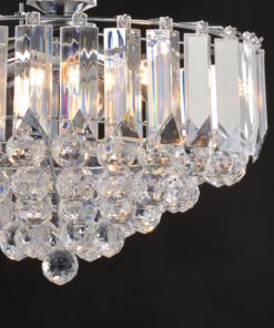 ACA DECOR   – Κρεμαστό Φωτιστικό 3ΧΕ14 Ακρυλικό+Χρώμιο Μέταλλο Φ38,ΧΗ98cm – SF175323PC