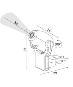 LED ΠΡΟΤΖΕΚΤΟΡΑΣ ΛΑΜΠΑΚΙ ΝΥΚΤΟΣ 0,7W 6 ΠΑΡΑΣΤΑΣΕΩΝ, ΑΙΣΘΗΤΗΡΑ, ΡΟΖ ΠΛΑΣΤΙΚΟ 230V IP20 ACA – SF18012LEDP