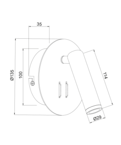 ΕΠΙΤΟΙΧΟ ΦΩΤΙΣΤΙΚΟ LED 3+4W 3000K 280LM ΜΑΥΡΟ ΜΕΤΑΛΛΙΚΟ D13,5X7CM ZEUS ACA DECOR  – SF1801LEDB