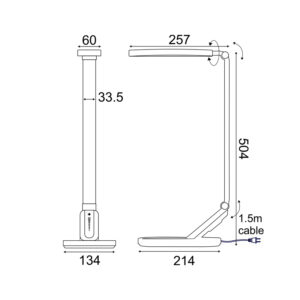 ΕΠΙΤΡΑΠΕΖΙΟ ΦΩΤΙΣΤΙΚΟ LED 10W 800LM FRITZ ΜΑΥΡΟ CCT+DIMMABLE+TOUCH SWITCH+USB CHARGER ACA – SF20203LEDBK
