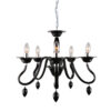 ΚΡΕΜΑΣΤΟ ΑΚΡΥΛΙΚΟ ΜΑΥΡΟ 5x40W Ε14 53x H43cm FIRENZE ACA DECOR  – SF3631105