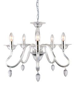 ΚΡΕΜΑΣΤΟ ΑΚΡΥΛΙΚΟ ΔΙΑΦΑΝΟ 5Χ40W Ε14 53x H43cm FIRENZE ACA DECOR – SF3631165