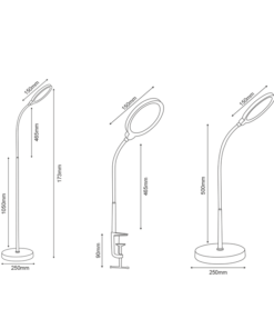 LED ΓΡΑΦΕΙΟΥ 3 IN 1 10W ΜΑΥΡΟ ABS+ΑΛΟΥΜΙΝΙΟ CCT STEP DIMMABLE 32Χ40Χ7 STEFAN ACA – SF501ALL