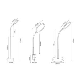 LED ΓΡΑΦΕΙΟΥ 3 IN 1 10W ΜΑΥΡΟ ABS+ΑΛΟΥΜΙΝΙΟ CCT STEP DIMMABLE 32Χ40Χ7 STEFAN ACA – SF501ALL