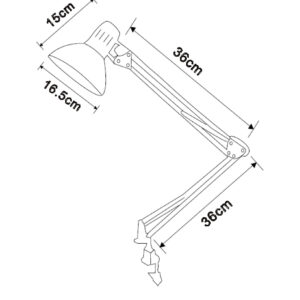 Φωτιστικό Γραφείου με Σφιγκτήρα Γκρι E27 ACA DECOR – SF606BG