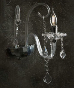 Επιτοίχιο Φωτιστικό 2ΧΕ14 Ακρυλικό Διάφανο Με Κρύσταλλα + Μέταλλο Χρώμιο ACA DECOR – SF633122W