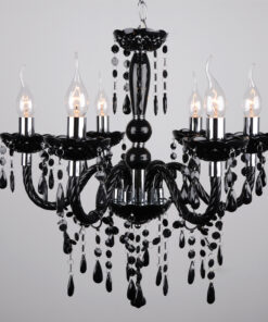 ΚΡΕΜΑΣΤΟ ΜΑΥΡΟ ΑΚΡΥΛΙΚΟ 6X40W E14 PEGASUS ACA DECOR – SF64026B