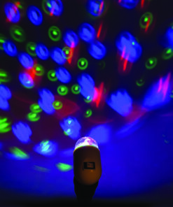 LED ΜΙΝΙ DISCO ΜΠΑΛΑ ΠΡΙΖΑΣ 3W RGB ΛΕΥΚΟ ΠΛΑΣΤΙΚΟ 230V IP20 ACA – SF79LED