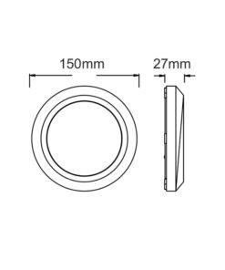 Επιτοίχιο Φωτιστικό LED για Σκαλοπάτια 2.8W ACA Γκρι Στρογγυλό Αδιάβροχο IP65 Θερμό 3000K – SLIM01N